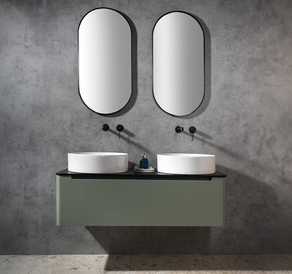 KUBE X lavoar ceramic pe blat Ø45cm, alb ExtraGlaze