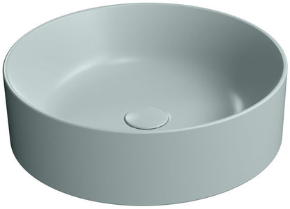 KUBE X Lavoar ceramic pe blat, Ø45cm, ghiaccio mat