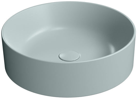 KUBE X Lavoar ceramic pe blat, Ø45cm, ghiaccio mat