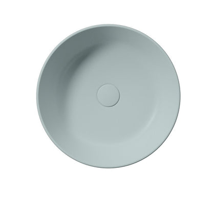 KUBE X Lavoar ceramic pe blat, Ø45cm, ghiaccio mat