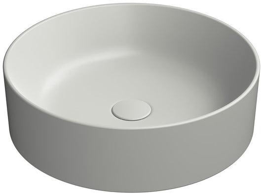 KUBE X Lavoar ceramic pe blat, Ø45cm, cenere mat