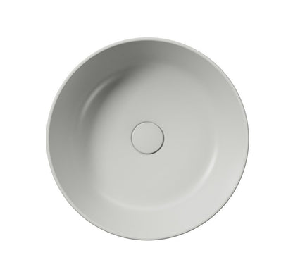 KUBE X Lavoar ceramic pe blat, Ø45cm, cenere mat