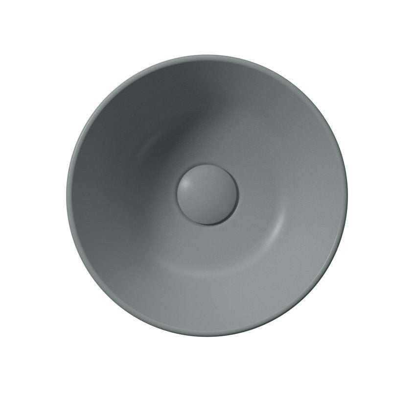 KUBE X Lavoar ceramic pe blat, Ø32cm, agave mat