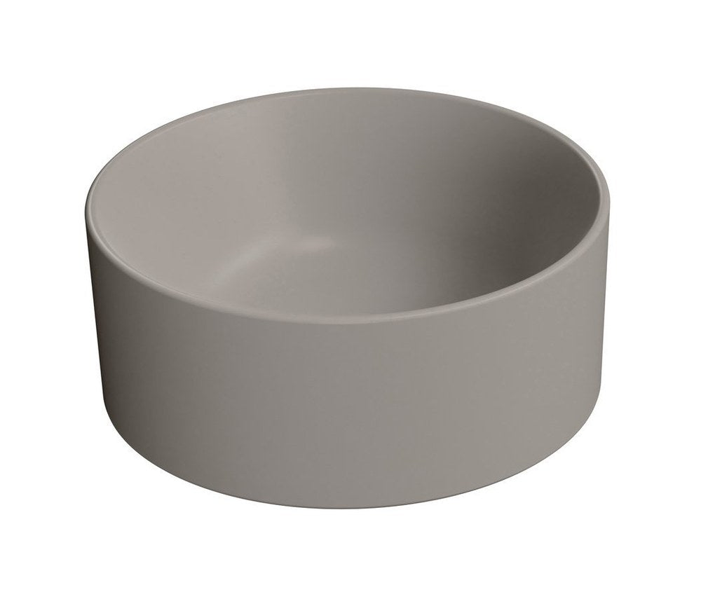 KUBE X Lavoar ceramic pe blat, Ø32cm, tortora mat