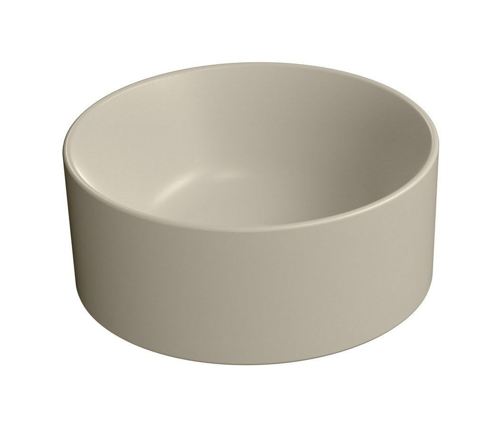 KUBE X Lavoar ceramic pe blat, Ø32cm, creta mat