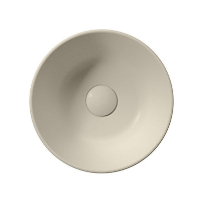 KUBE X Lavoar ceramic pe blat, Ø32cm, creta mat