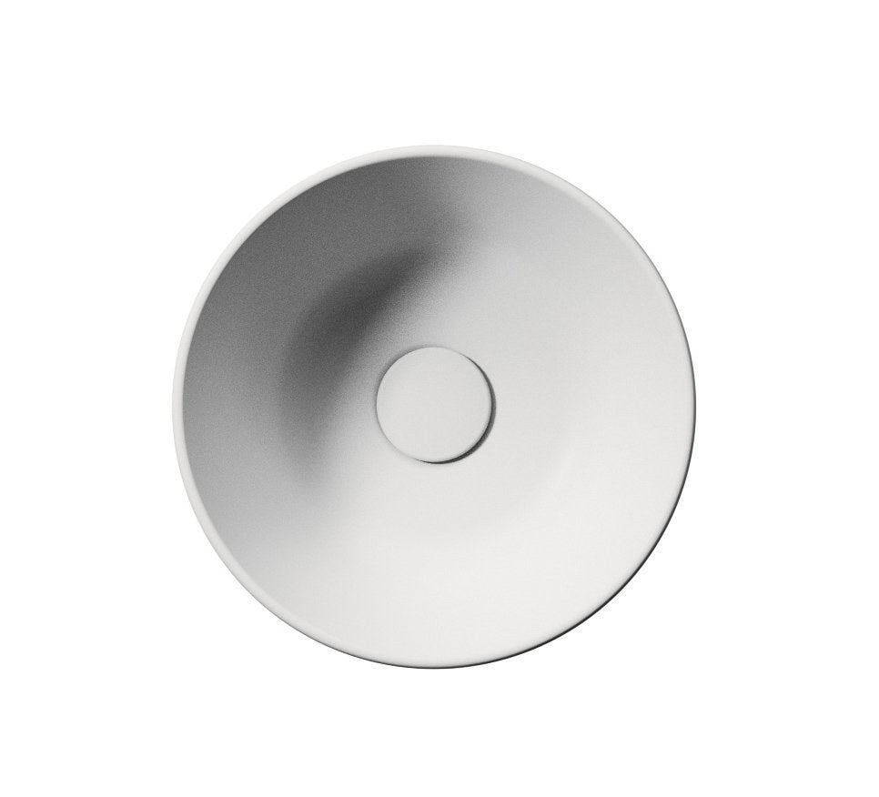 KUBE X Lavoar ceramic pe blat, Ø32cm, alb mat