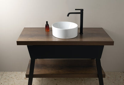 KUBE X lavoar ceramic pe blat Ø32cm, alb ExtraGlaze