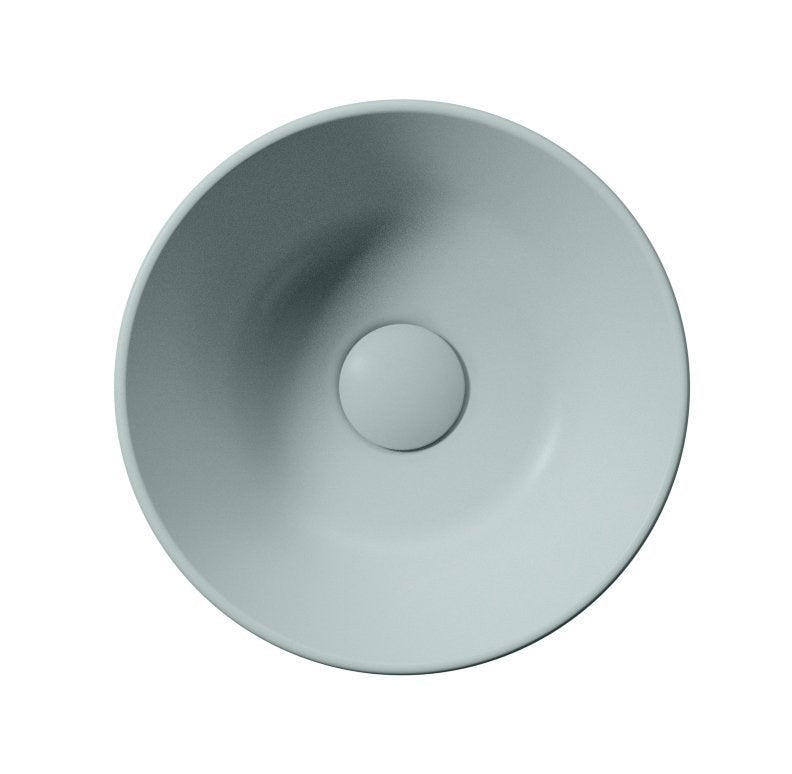 KUBE X Lavoar ceramic pe blat, Ø32cm, ghiaccio mat