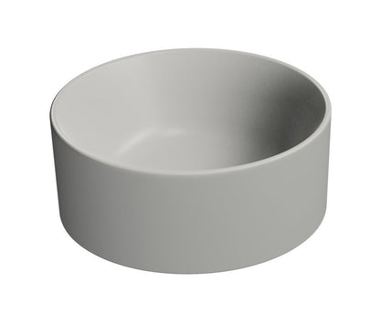 KUBE X Lavoar ceramic pe blat, Ø32cm, cenere mat