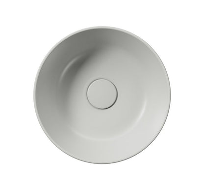 KUBE X Lavoar ceramic pe blat, Ø32cm, cenere mat