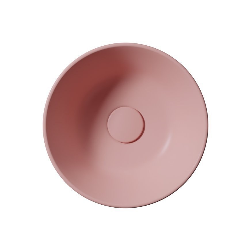 KUBE X Lavoar ceramic pe blat, Ø32cm, blush mat