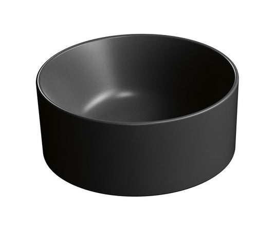 KUBE X Lavoar ceramic pe blat, Ø32cm, negru mat