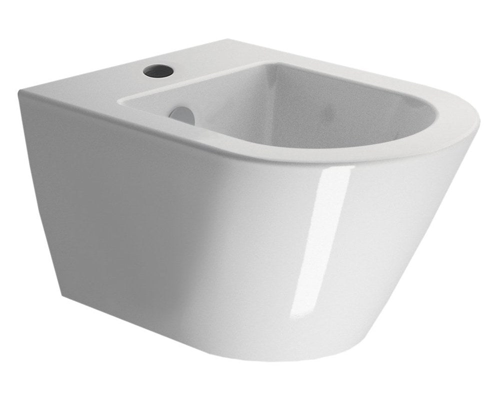 KUBE X bideu suspendat 36×50 cm, alb ExtraGlaze