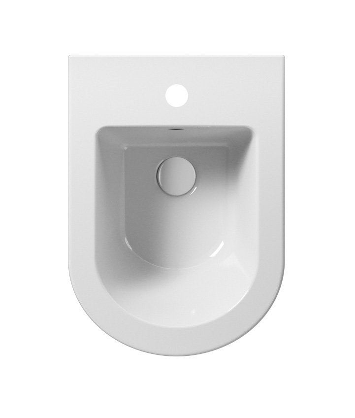 KUBE X bideu suspendat 36×50 cm, alb ExtraGlaze