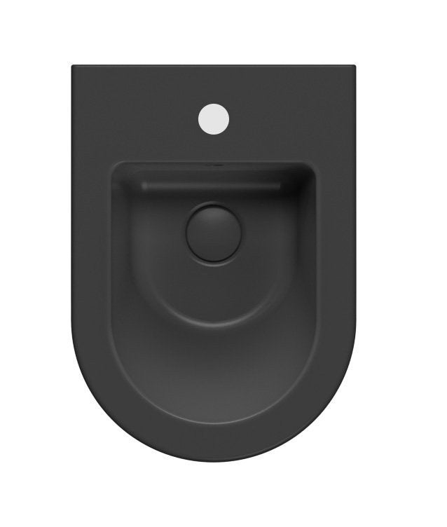 KUBE X Bideu suspendat 36x50cm, negru mat