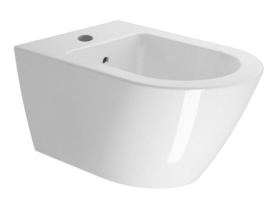 KUBE X bideu suspendat 36×55 cm, alb ExtraGlaze