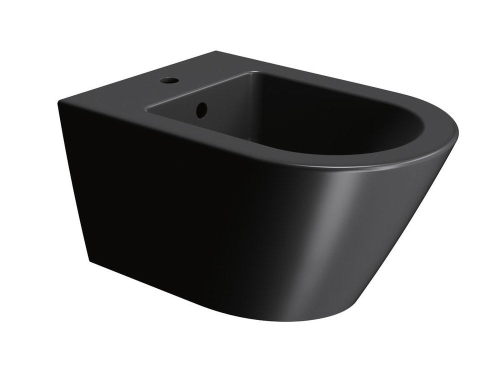 KUBE X Bideu suspendat 36x55cm, negru mat
