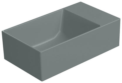 KUBE X Lavoar ceramic 40x23cm, fără orificiu baterie, dreapta/stânga, agave mat