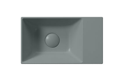 KUBE X Lavoar ceramic 40x23cm, fără orificiu baterie, dreapta/stânga, agave mat
