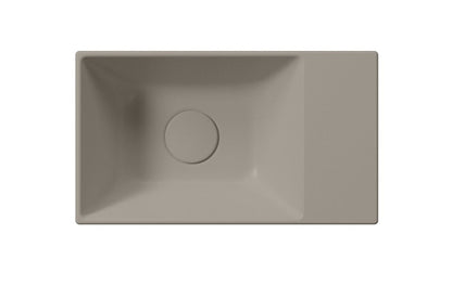 KUBE X Lavoar ceramic 40x23cm, fără orificiu baterie, dreapta/stânga, tortora mat