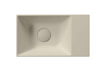 KUBE X Lavoar ceramic 40x23cm, fără orificiu baterie, dreapta/stânga, creta mat