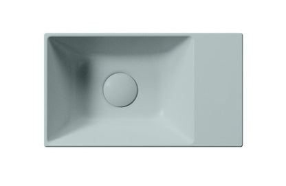 KUBE X Lavoar ceramic 40x23cm, fără orificiu baterie, dreapta/stânga, ghiaccio mat