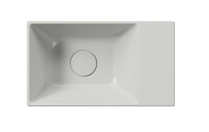 KUBE X Lavoar ceramic 40x23cm, fără orificiu baterie, dreapta/stânga, cenere mat