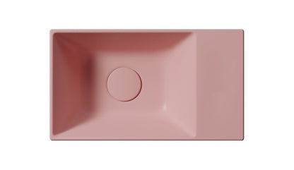KUBE X Lavoar ceramic 40x23cm, fără orificiu baterie, dreapta/stânga, blush mat