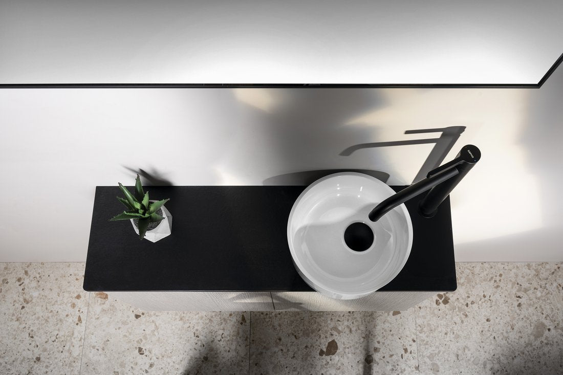 ICONIC Baterie lavoar înaltă, negru mat