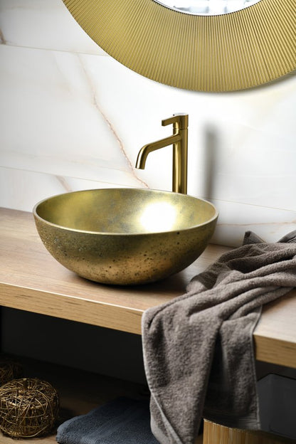 ICONIC Baterie lavoar înaltă, auriu mat