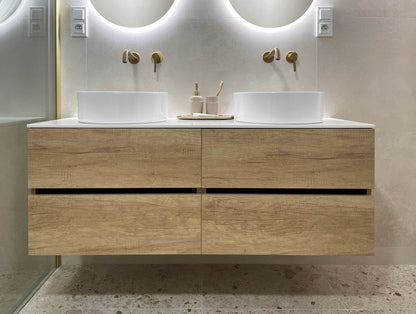 ICONIC Baterie lavoar încastrată 2 orificii, auriu mat