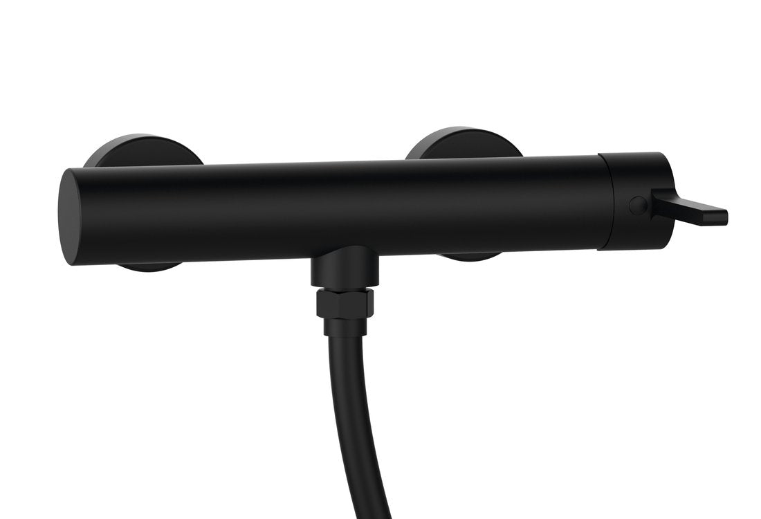 ICONIC Baterie duș montaj pe perete, negru mat