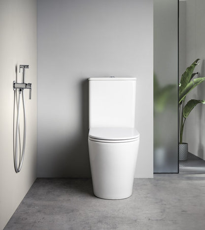 ICONIC Baterie bideu încastrată cu duș stop, formă rotundă, crom