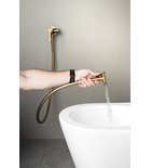 ICONIC Baterie bideu încastrată cu duș stop, formă rotundă, auriu mat