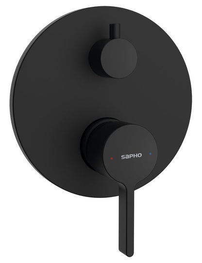 ICONIC Baterie duș încastrată, 2 ieșiri, negru mat