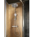 ICONIC Coloană duș cu baterie monocomandă, crom