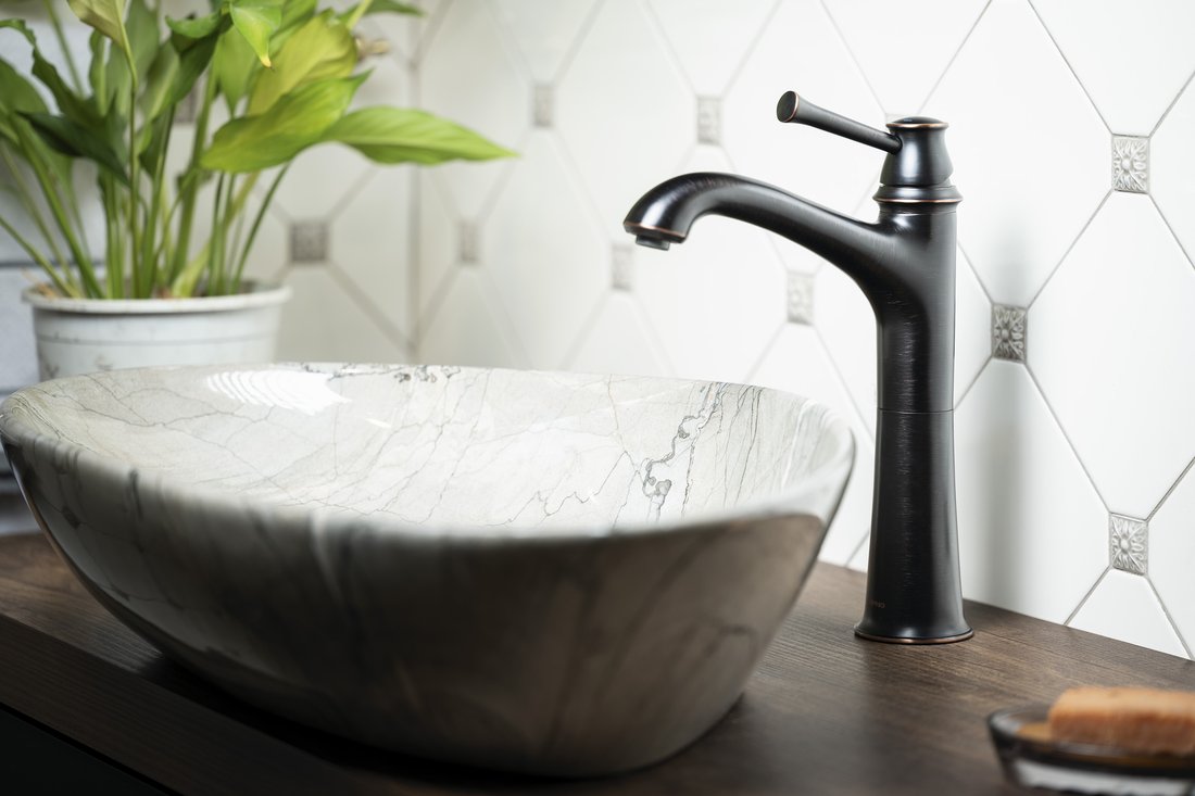 CLASSIC Baterie lavoar înaltă, bronz antichizat