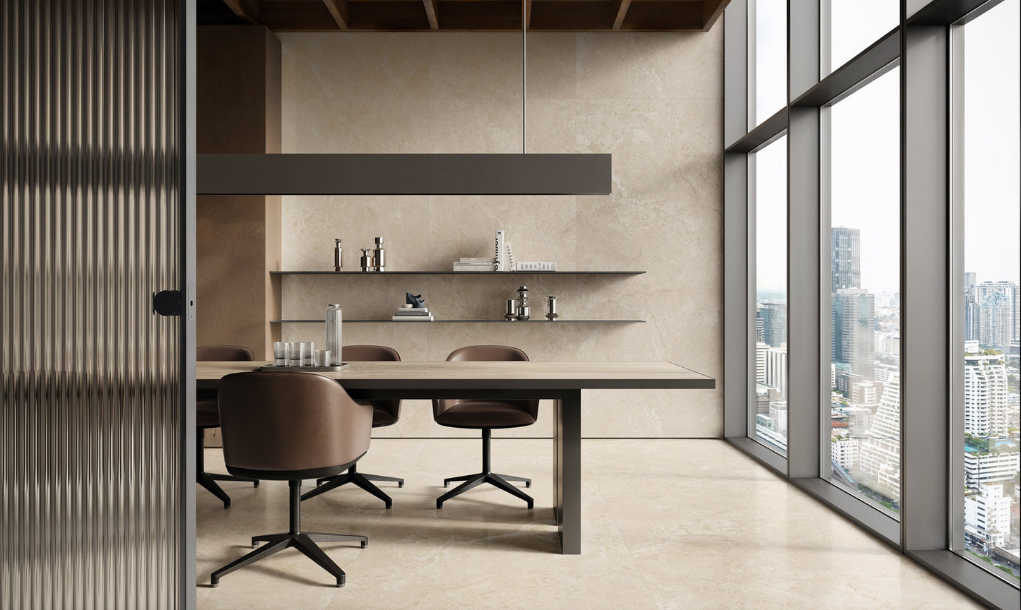 MYTHOLOGY REGIA BEIGE 120X120 SEMILUCIOS