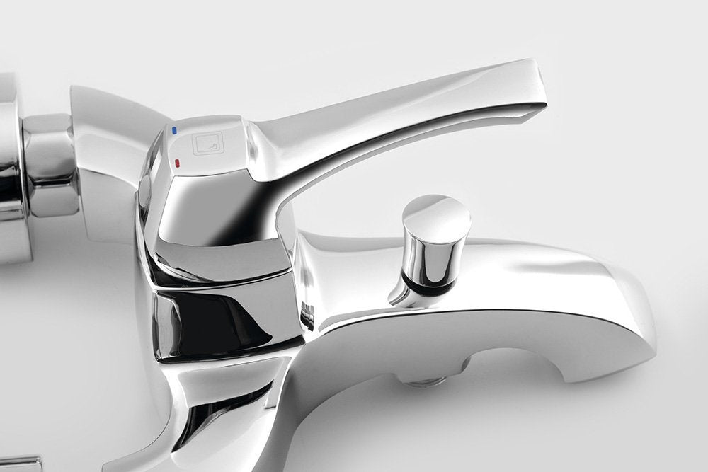 DREAMART Baterie cadă montaj pe perete, crom