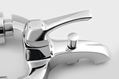 DREAMART Baterie cadă montaj pe perete, crom