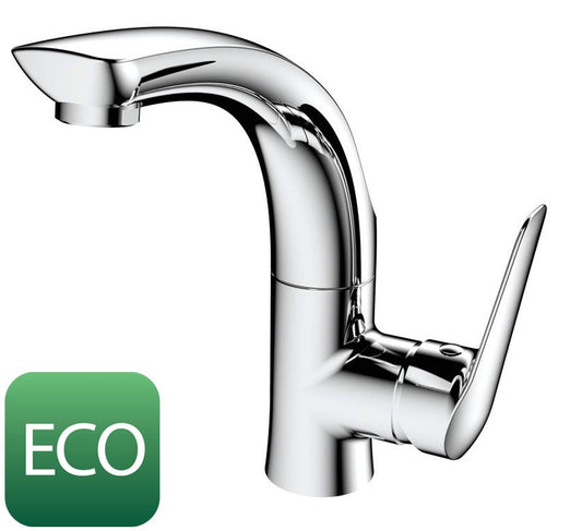 FLY Baterie lavoar cu pipă rotativă, fără ventil, cartuș ECO, crom