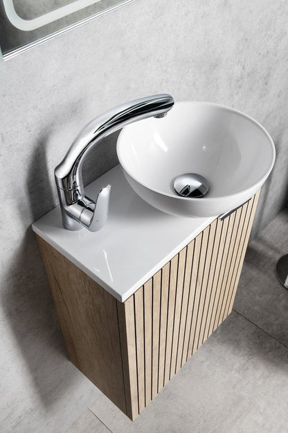FLY Baterie lavoar cu pipă rotativă, fără ventil, cartuș ceramic ECO, crom