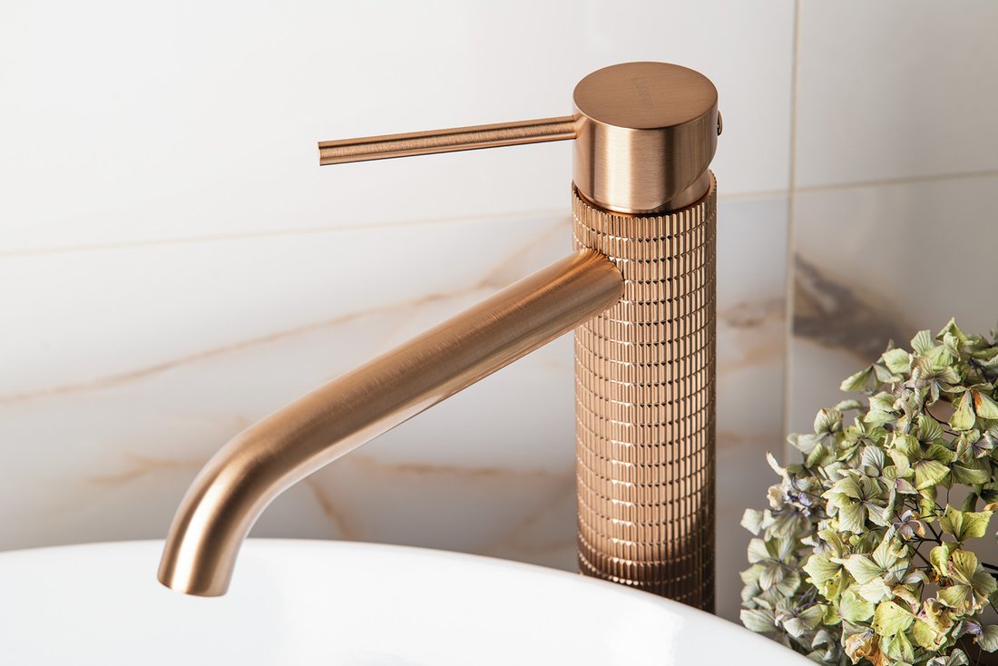 FLAWO Baterie lavoar înaltă, cupru mat