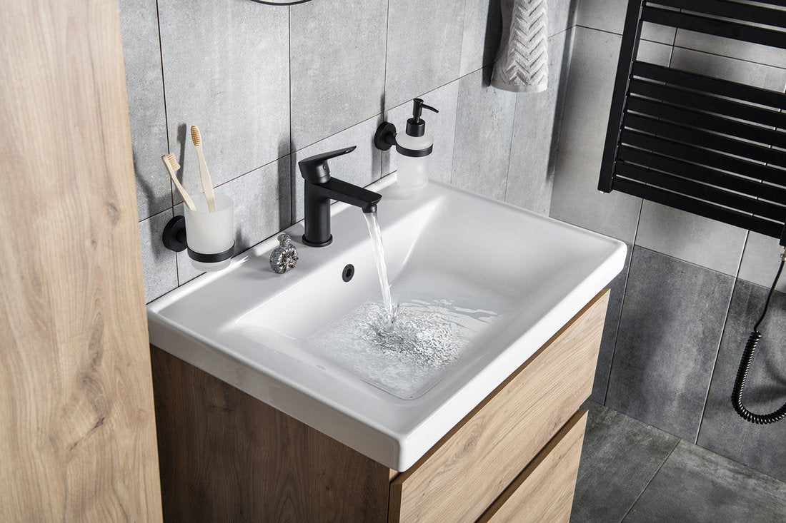 LOTTA Baterie lavoar, negru mat