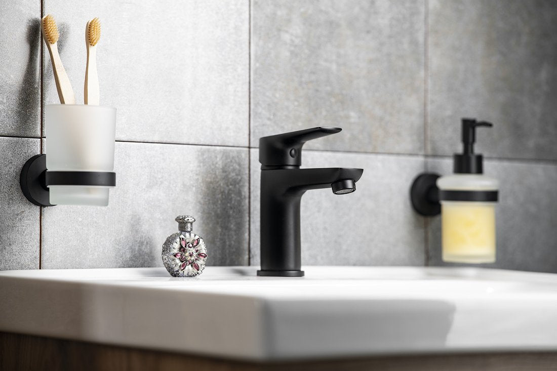 LOTTA Baterie lavoar, negru mat