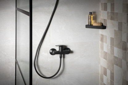 LOTTA Baterie duș montaj pe perete, negru mat