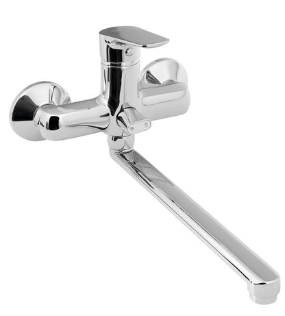 LOTTA Baterie lavoar/cadă montaj pe perete, crom