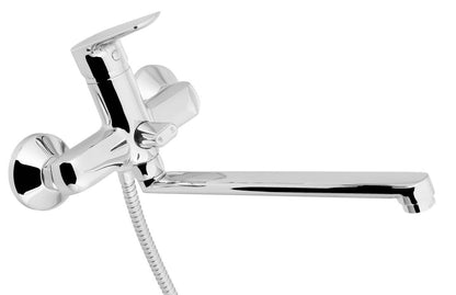 LOTTA Baterie lavoar/cadă montaj pe perete, crom