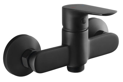 LOTTA Baterie chiuvetă montaj pe perete 3/4", fără pipă, negru mat